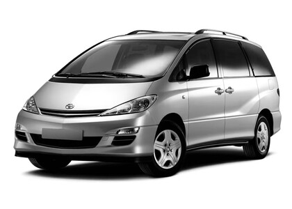 Ворсовые коврики на Toyota Previa (XR30, XR40) 2000 - 2007 в Магнитогорске