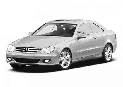 Ворсовые коврики на Mercedes CLK (C209) 2002 - 2009 в Магнитогорске